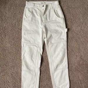 Pull & Bear white carpenter jeans